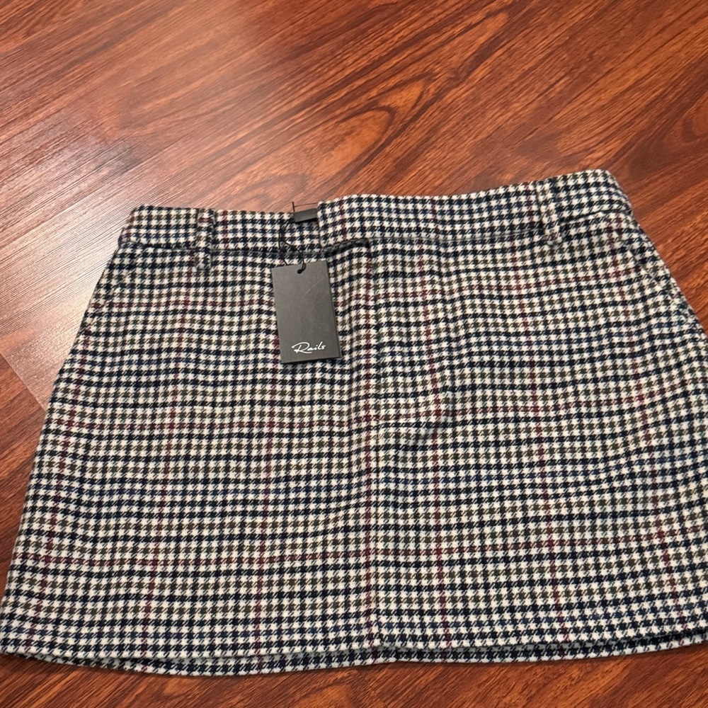 Rails Black and White Checkered Mini Skirt